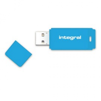 Memorija USB 2.0 FLASH DRIVE, 32 GB, INTEGRAL NEON, plavi   - USB memorije