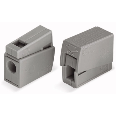 Stezaljka brza dvopolna, 0.5-2.5 mm, siva, WAGO 224-101   - Wago