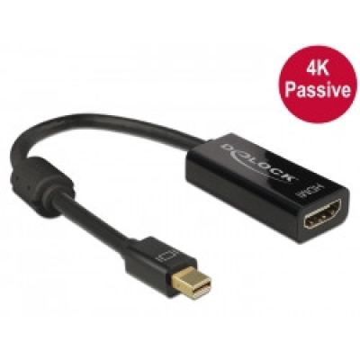 Adapter DELOCK, mini DisplayPort 1.2 (M) na HDMI (Ž), crni, blister - DeLock Adapter DELOCK, mini DisplayPort 1.2 (M) na HDMI (Ž), crni, blister - DeLock
