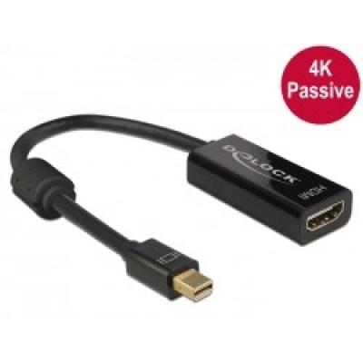 Adapter DELOCK, mini DP 1.2 (M) na HDMI (Ž), crni, blister   - Adapteri