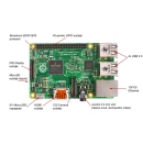 Raspberry Pi 3 model B, 1GB RAM, WiFi, Bluetooth onboard