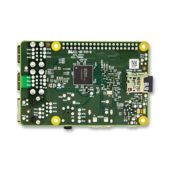 Raspberry Pi 3 model B, 1GB RAM, WiFi, Bluetooth onboard