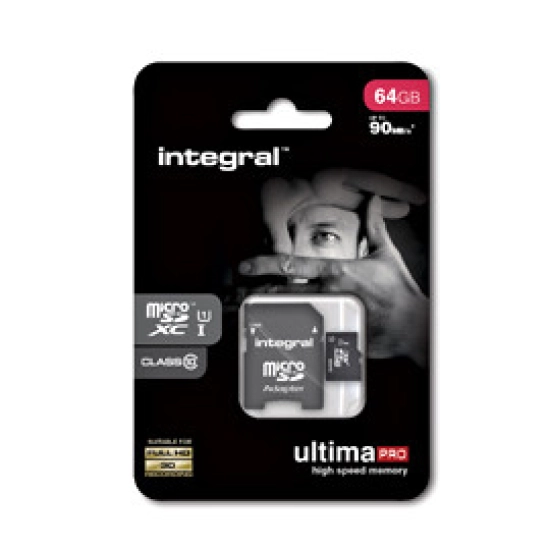 Memorijska kartica INTEGRAL UltimaPro, micro SDHC/XC, 64GB, Class 10 UHS-I Memorijska kartica INTEGRAL UltimaPro, micro SDHC/XC, 64GB, Class 10 UHS-I