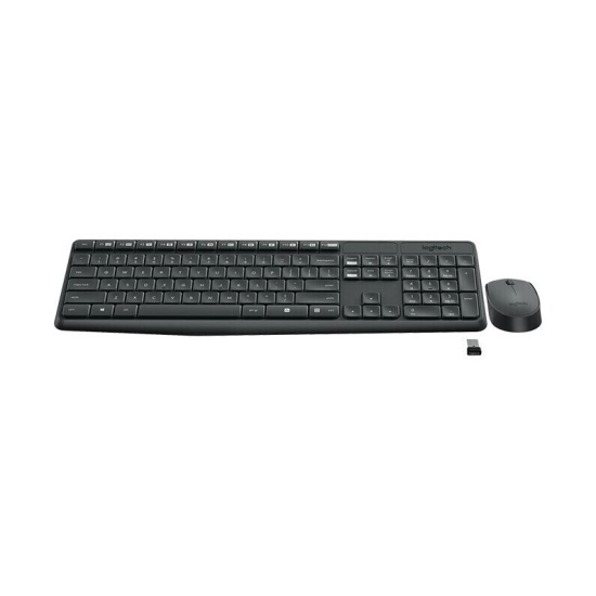 Tipkovnica + miš LOGITECH MK235, bežična, siva Tipkovnica + miš LOGITECH MK235, bežična, siva