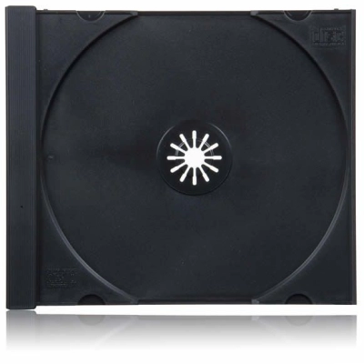 CD spremnik za 1 disk, prozirni/crni   - Mediji