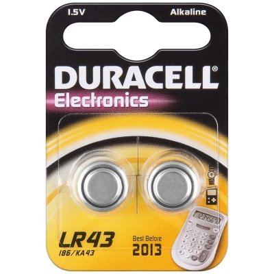 Baterija alkalna Duracell LR43 (AG12 LR1142 V12GA 1176A) 2 kom   - Jednokratne baterije