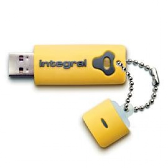 Memorija USB FLASH DRIVE, 16 GB, INTEGRAL Splash, žuti
