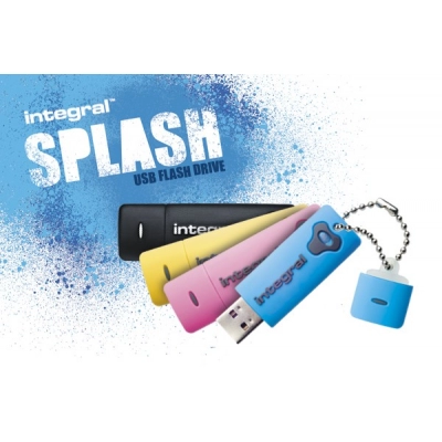 Memorija USB FLASH DRIVE, 16 GB, INTEGRAL Splash, žuti   - USB memorije
