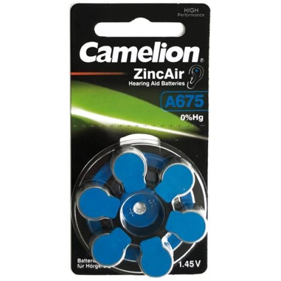 Baterija za slušni aparat Camelion A675 bez žive (PR44) 6 kom Baterija za slušni aparat Camelion A675 bez žive (PR44) 6 kom