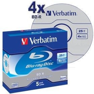 Medij DVD Blu-Ray VERBATIM  43836 BD-R SL 6x, 25GB, komad   - Mediji