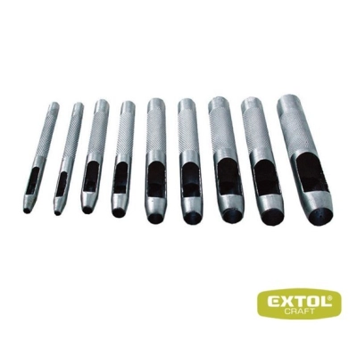 Set probijača za kožu ili brtve, 2-10mm, 9 komada, Extol   - Extol Craft