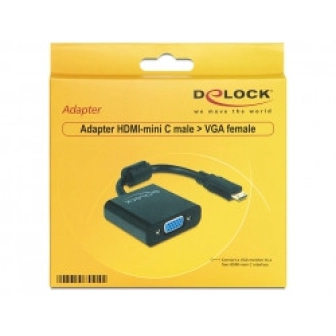 Adapter DELOCK, HDMI mini C (M) na VGA (Ž)