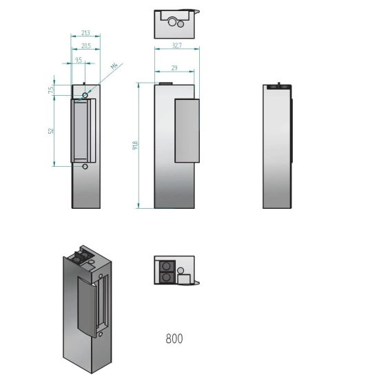 Brava električna LOCKPOL, 6-12V AC/DC, elektromagnetska