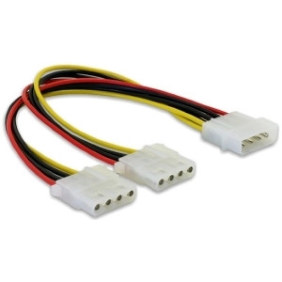 Kabel DELOCK, ATX Y-power 4pin (Ž) na 2x 4pin (M) Molex, 11cm  82100