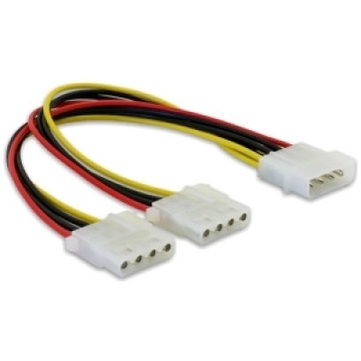 Kabel DELOCK, ATX Y-power 4pin (Ž) na 2x 4pin (M) Molex, 11cm  82100   - Naponski kabeli