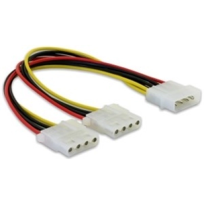 Kabel DELOCK, ATX Y-power 4pin (Ž) na 2x 4pin (M) Molex, 11cm  82100   - Naponski kabeli