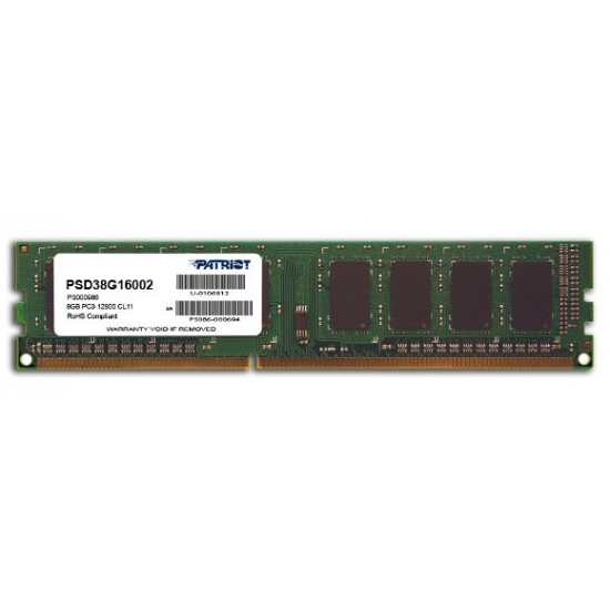 Memorija PC-12800, 8GB, PATRIOT PSD38G16002, DDR3 1600MHz
