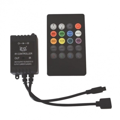 RGB kontroler, osjetljiv na zvuk, sa daljinskim   - Napajanja za LED i pribor