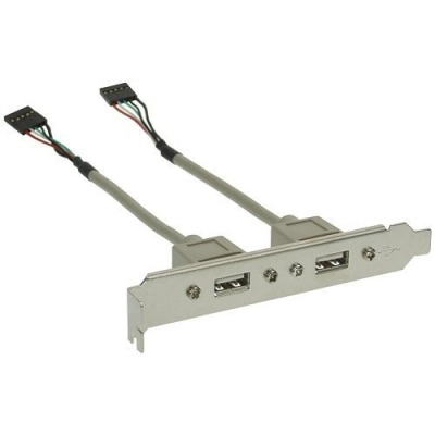 Kabel INLINE, 2xUSB 2.0 (M) na 2x5-pin (M), sa limom   - Podatkovni kabeli