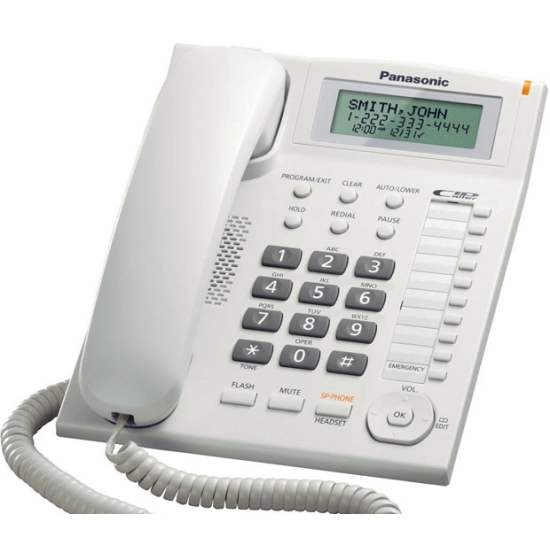 Telefon PANASONIC KX-TS880FXW, žičani, bijeli