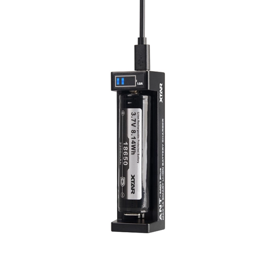 Punjač baterija Li-ion, za 1 komad baterije, USB micro B 2.0, XTAR ANT MC1 plus Punjač baterija Li-ion, za 1 komad baterije, USB micro B 2.0, XTAR ANT MC1 plus