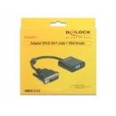 Adapter DELOCK, DVI 24+1 (M) na VGA 15 PIN HD (Ž) 65658