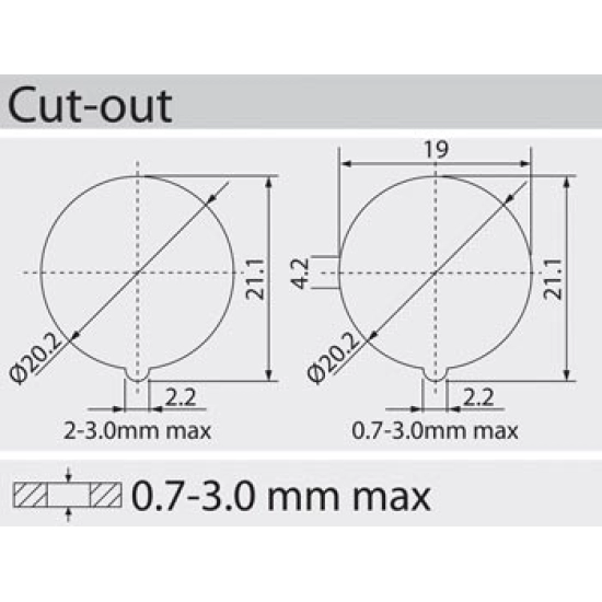 Prekidač VAGA OKRUGLI ZELENI 10A 250V 23mm