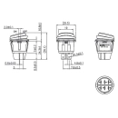 Prekidač VAGA OKRUGLI ZELENI 16A 12V DC 23mm
