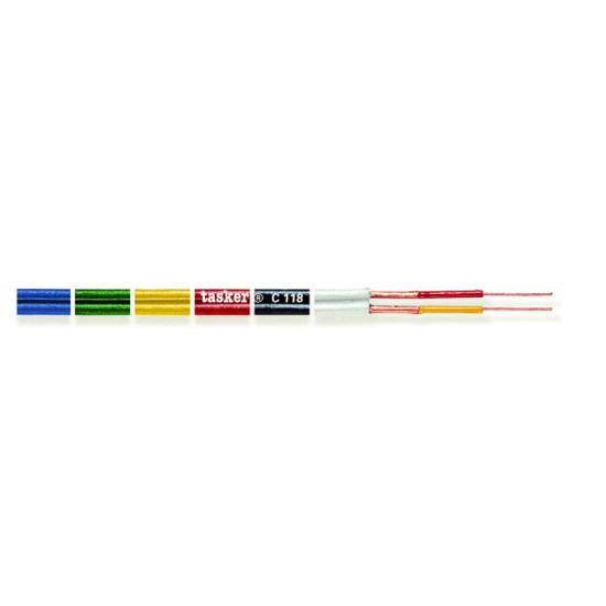 Kabel TASKER C118, 2x0.14, oklopljeni, dupli, zeleni       