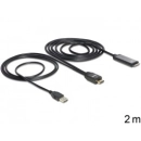 Kabel DELOCK, HDMI  (M) > IPad 30 pin (M) + USB A (M)  2m 83280
