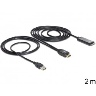 Kabel DELOCK, HDMI  M > IPad 30 pin M + USB-A M  2m 83280   - Podatkovni kabeli