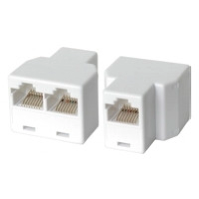 Adapter NEDIS, RJ45 (Ž) na 2x RJ45 (Ž), bijeli   - Adapteri za kablove