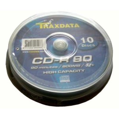 Medij CD-R TRAXDATA 80min 52x, 700 MB, spindle 10 komada   - Mediji