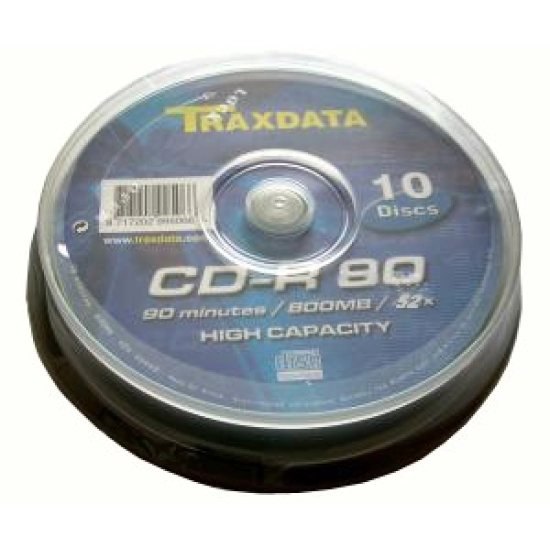 Medij CD-R TRAXDATA 80min 52x, 700 MB, spindle 10 komada