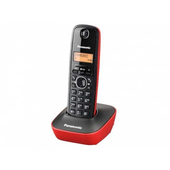 Telefon PANASONIC KX-TG1611FXR, bežični, crveni