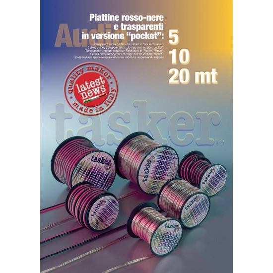 Kabel TASKER TSK 51-10, zvučnik, 2x0.50, crveno-crni, 10m kolut