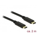 Kabel DELOCK 83332, USB Type-C 2.0 (M) na USB Type-C 2.0 (M), 2m