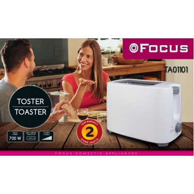 Toster FOCUS TA01101, 700W, bijeli   - Tosteri