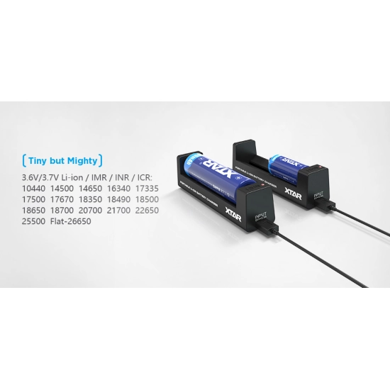 Punjač baterija Li-ion, za 1 komad baterije, USB, XTAR MC1-C Punjač baterija Li-ion, za 1 komad baterije, USB, XTAR MC1-C