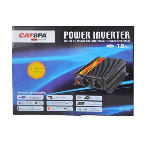 Adapter 12V > 220V 2000/1000 W, USB A, utičnica sa pinom, Geti