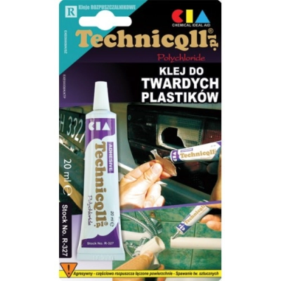 Ljepilo za tvrdu plastiku 20ml, R-327, Technicqll   - Ljepila