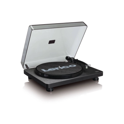 Gramofon LENCO L-30BK, RCA izlaz, USB B PC kodiranje, 33 i 45 RPM, Audio-Technica AT3600 cartridge, crni