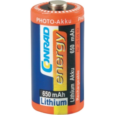 Baterija litijeva  3 V RCR123A  punjiva, Conrad energy   - Litijeve baterije