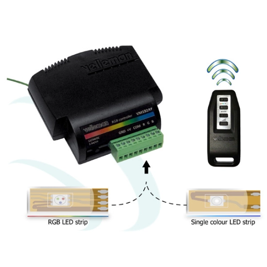 RGB kontroler, radio upravljanje, Velleman VM192RF