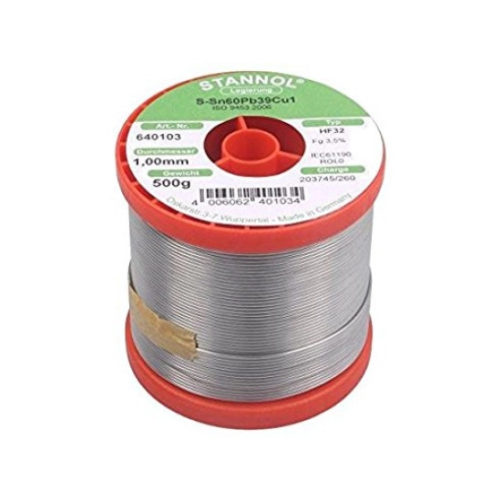TINOL 1/2 kg 1mm, Stannol HF32 3,5% 640103 TINOL 1/2 kg 1mm, Stannol HF32 3,5% 640103