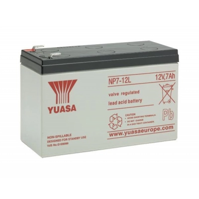 Baterija akumulatorska YUASA NP7-12L, 12V, 7Ah, 151x65x98 mm, faston 6,3   - Akumulatorske baterije