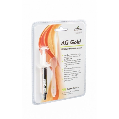 Silikonska pasta  1g, TERMOVODLJIVA, AG GOLD, AG Termopasty   - Rebrasta hladila i pribor