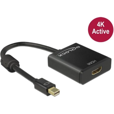 Adapter DELOCK, mini DisplayPort (M) na HDMI (Ž), 4K, aktivni 62611   - Adapteri