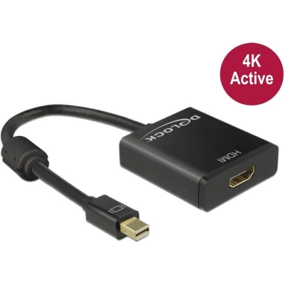 Adapter DELOCK, mini DisplayPort (M) na HDMI (Ž), 4K, aktivni 62611   - KABELI, ADAPTERI I RAZDJELNICI