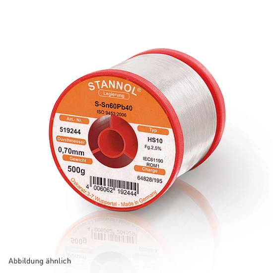 TINOL 1/2 kg 0,7mm, Stannol HS10 2,5% 519244 TINOL 1/2 kg 0,7mm, Stannol HS10 2,5% 519244